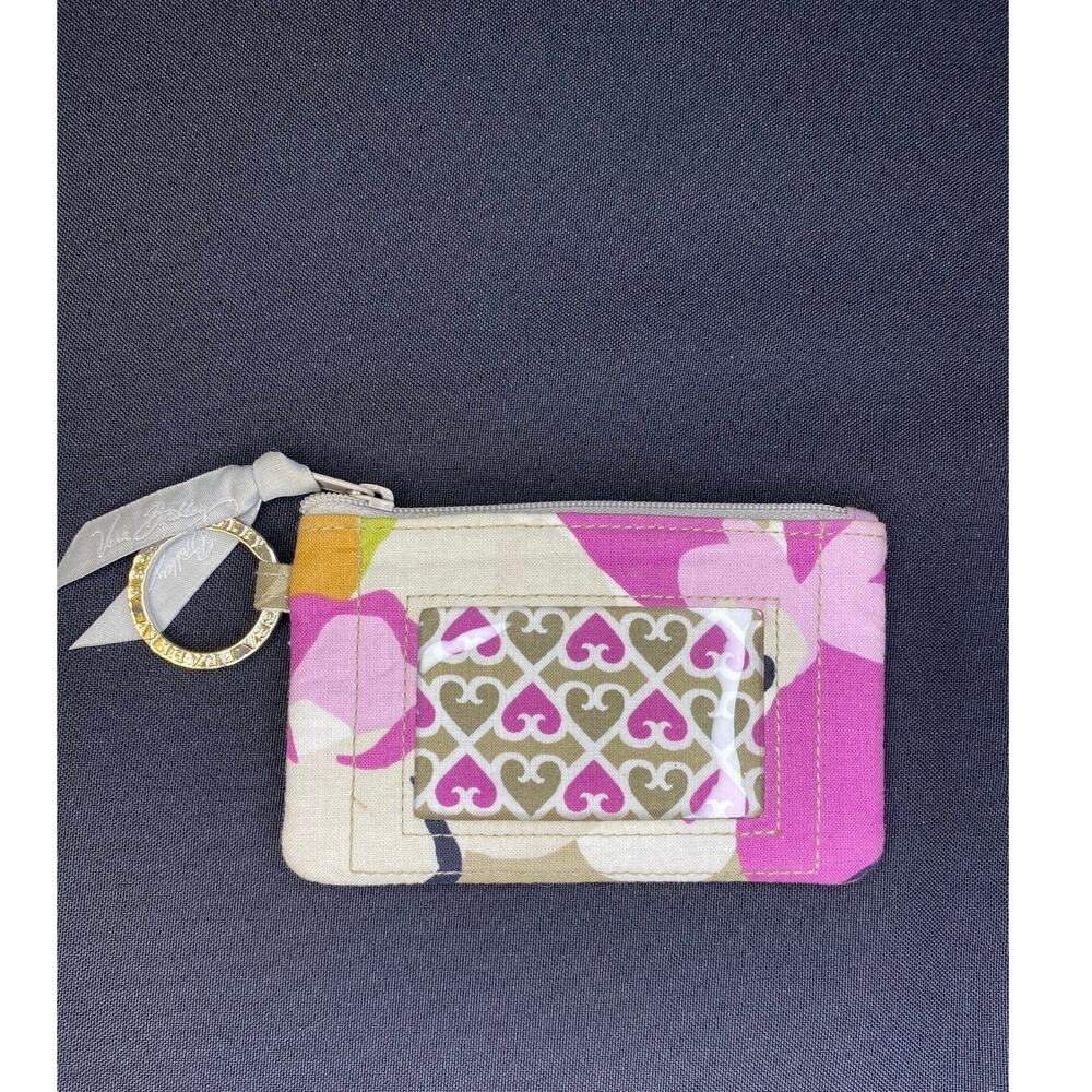 VERA BRADLEY ZIP ID Case Portobello Road Keychain Coin Purse Wallet